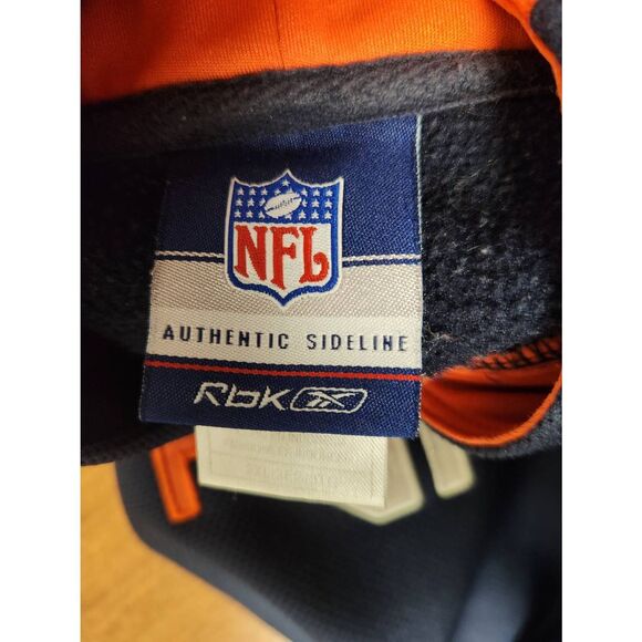 Reebok Onfield NFL Chicago Bears Hoodie Mens 3XL Pullover Footbal Blue Orange - Picture 5 of 7